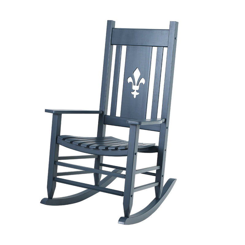 PHI VILLA Outdoor & Indoor Wood Rocking Chair Porch Chair