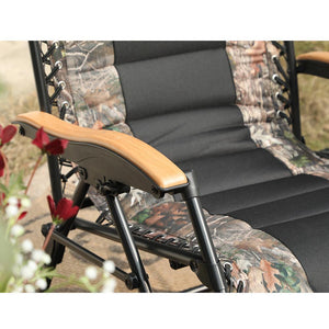 PHI VILLA Oversized Padded Zero Gravity Chair Adjustable Recliner With Cup Holder