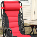 PHI VILLA Padded Zero Gravity Chair Adjustable Recliner With Cup Holder