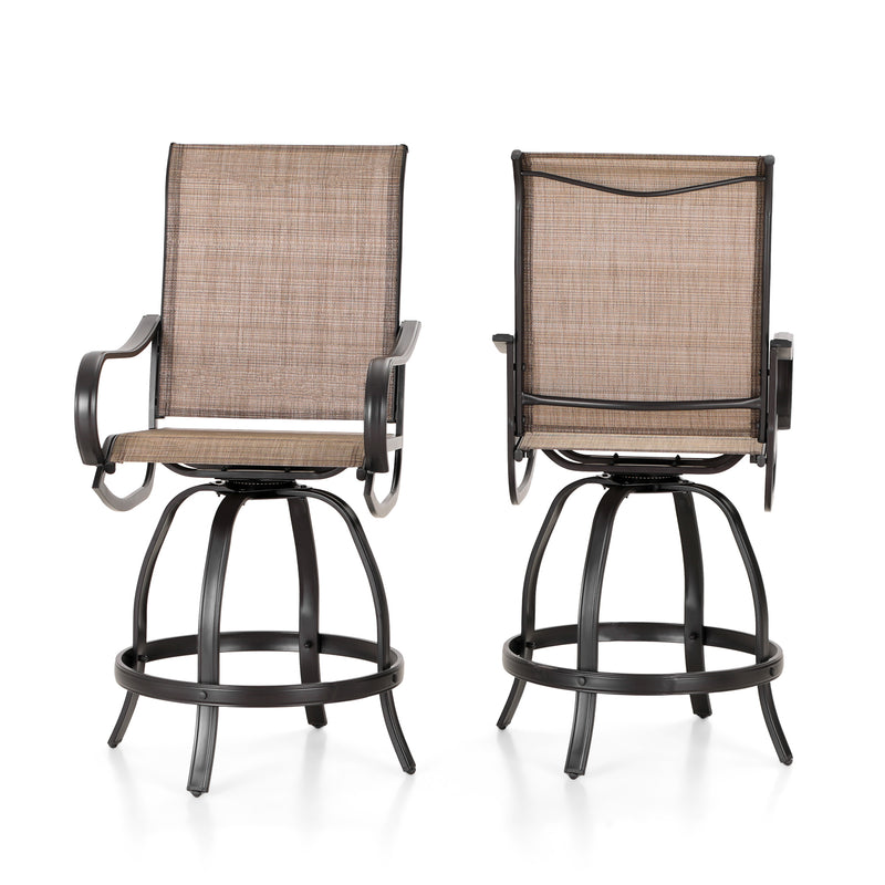 Phi Villa Outdoor Swivel Textilene Bar Stools