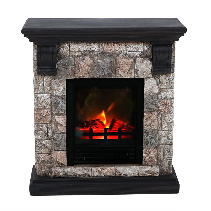 PHI VILLA 28" Stone-Look Freestanding Electric Fireplace