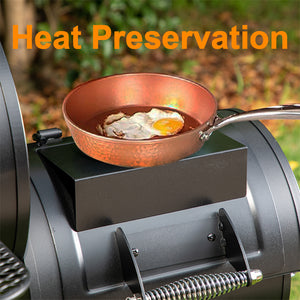 2-In-1 Charcoal Smoker Grill with Offset Box-Captiva Designs