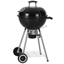Portable Kettle Enamel Charcoal Grill Outdoor BBQ Black Grill-Captiva Designs