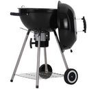Portable Kettle Enamel Charcoal Grill Outdoor BBQ Black Grill-Captiva Designs