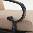 PHI VILLA Patio Lounge Chair Adjustable Metal Relaxing Recliner