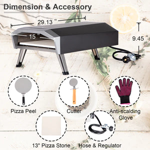 Patio Portable Propane Gas Pizza Oven-Captiva Designs