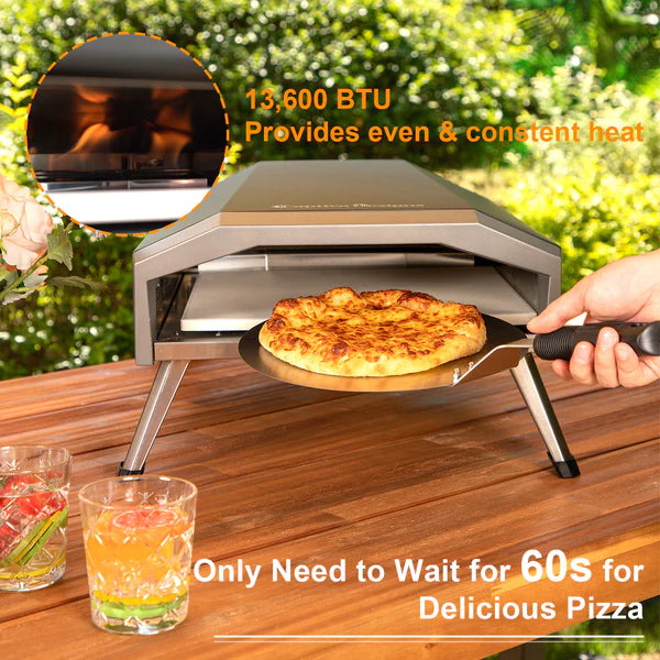 Captiva Designs Patio Portable Propane Gas Steel Pizza Oven
