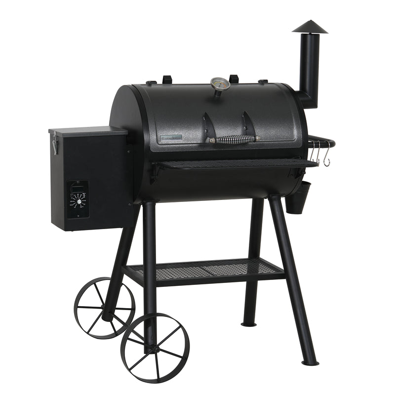 Captiva Designs Patio Wood Pellet Grill Smoker With Auto Temperature Controls