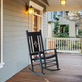 PHI VILLA Outdoor & Indoor Wood Rocking Chair Porch Chair