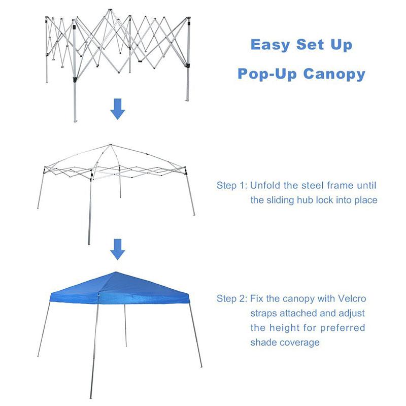 PHI VILLA 12' x 12' Slant Leg Pop-up Canopy