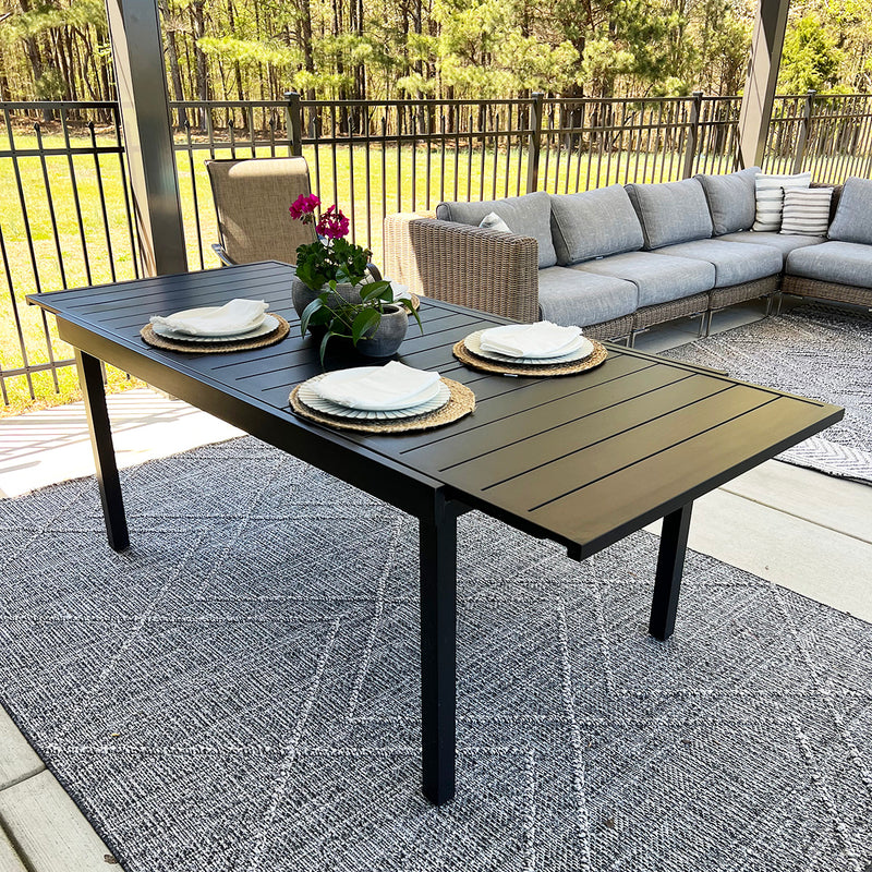 PHI VILLA 6-8 Person Metal Adjustable Outdoor Dining Table