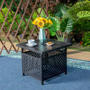 PHI VILLA Outdoor Bistro Table with Umbrella Hole