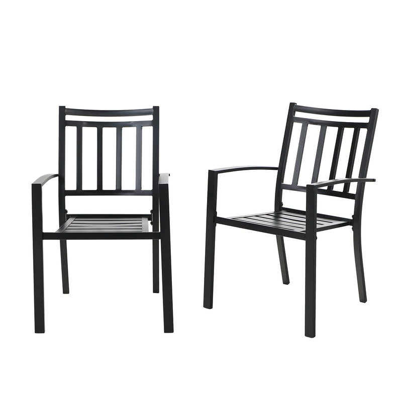Patio Stackable Dining Chairs for Deck,Backyard PHI VILLA