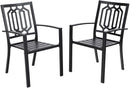 Patio Stackable Dining Chairs for Deck,Backyard PHI VILLA