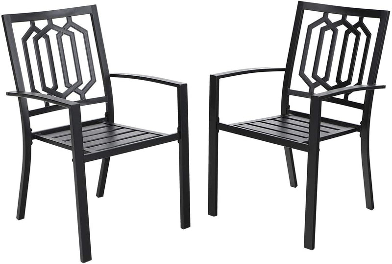 Patio Stackable Dining Chairs for Deck,Backyard PHI VILLA