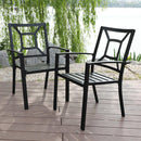 Patio Stackable Dining Chairs for Deck,Backyard PHI VILLA