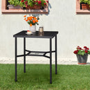 PHI VILLA Patio 32" Steel Square Bar Dining Table
