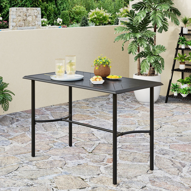 Tall metal outdoor table sales