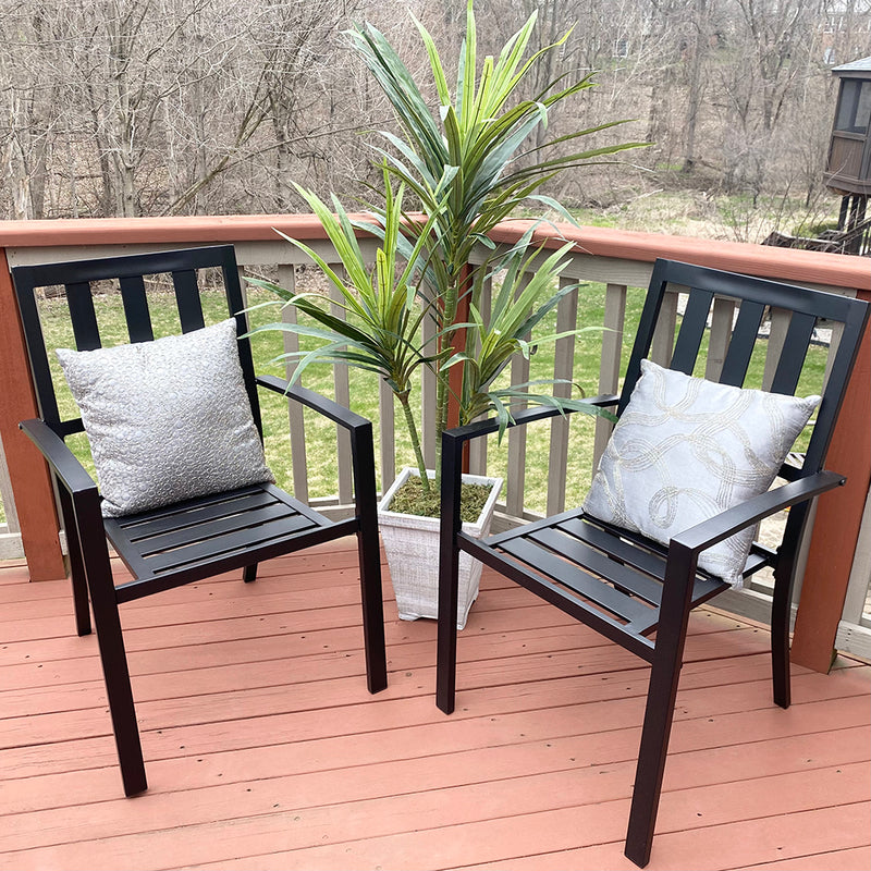 Patio Stackable Dining Chairs for Deck,Backyard PHI VILLA