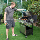 Captiva Designs Patio Outdoor Portable Propane BBQ Gas Grill with 4 Grilling Burners and Side  Burner