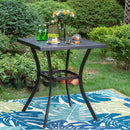 Phi Villa 31" Patio Square Bar Table with Umbrella Hole