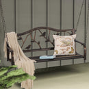 Phi Villa Metal Outdoor Porch Swing, Hanging Patio Bench