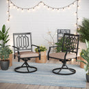 Phi Villa Outdoor Metal Dining Chairs fits Garden Backyard Chairs Furniture - Set of 2 