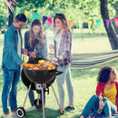 Captiva Designs Portable Kettle Enamel Charcoal Grill Outdoor BBQ Black Grill