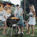 Captiva Designs Portable Kettle Enamel Charcoal Grill Outdoor BBQ Black Grill