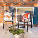 PHI VILLA 7-Piece Patio Dining Set 6 Steel Fixed/Swivel Chairs & Rectangle Table