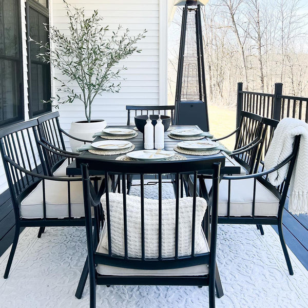 Linea 7-Piece Patio Dining Set with Rectangle Table
