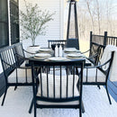 7-Piece Patio Dining Set with Rectangle Table & 6 Fashionable Dining Chairs