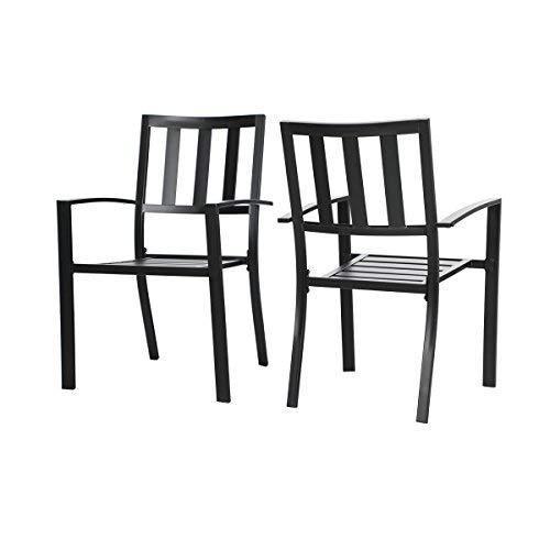 Patio Stackable Dining Chairs for Deck,Backyard PHI VILLA