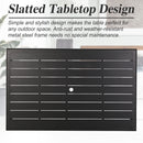 Phi Villa 60'' Outdoor Metal Dining Table with Cylindrical Legs