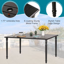 Phi Villa 60'' Outdoor Metal Dining Table with Cylindrical Legs