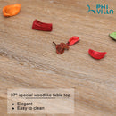 Phi Villa Wood-Look Patio Dining Table with Umbrella Hole